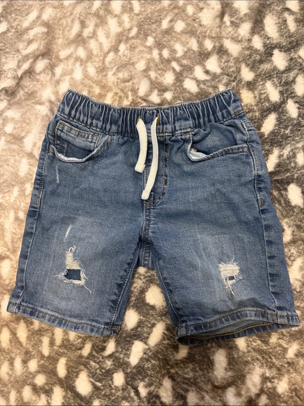 Old Navy Light Blue Distressed Denim Kids Shorts